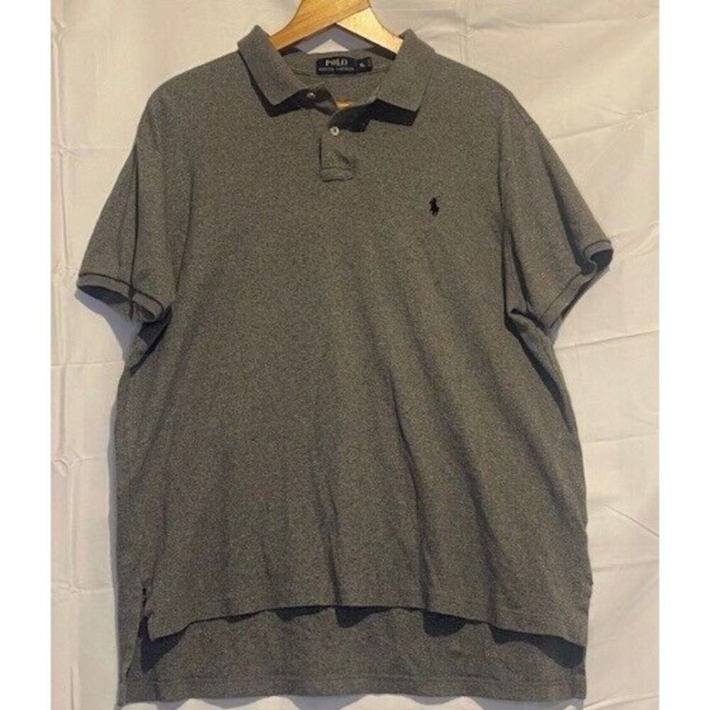 RALPH‎ LAUREN POLO Mens X-LARGE GREY 100% COTTON